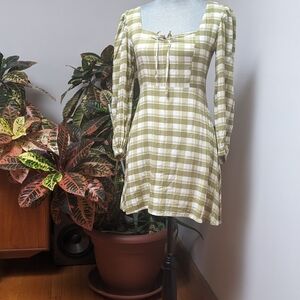 Plaid Green Dress